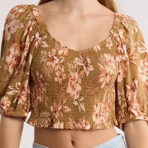 Floral smocked top